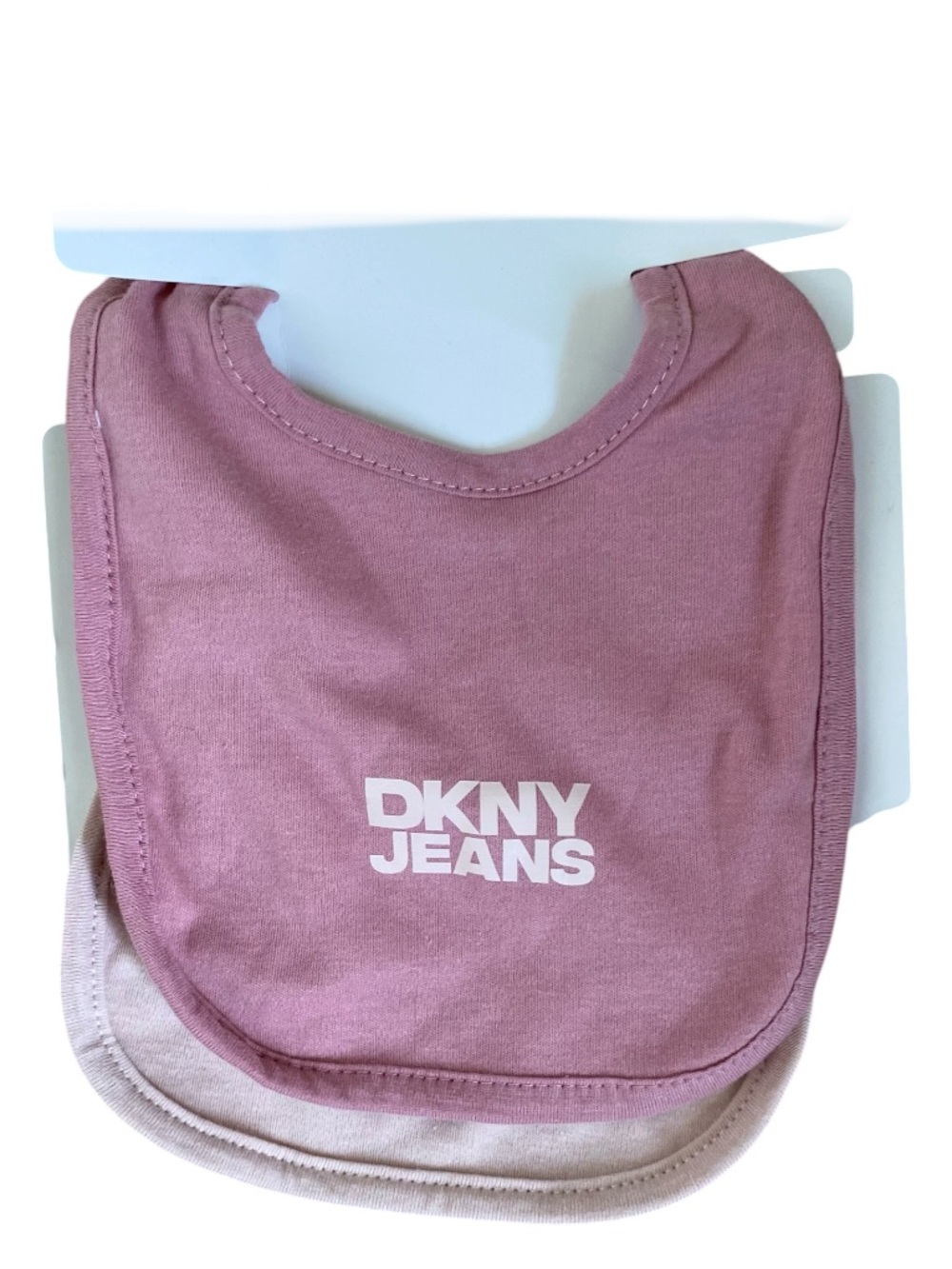 DKNY Pink Two-Pack Baby Bibs NWT